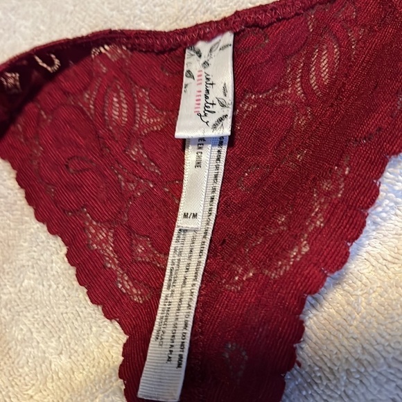 Free People Galloon Racerback Bralette Medium Maroon - Picture 7 of 8